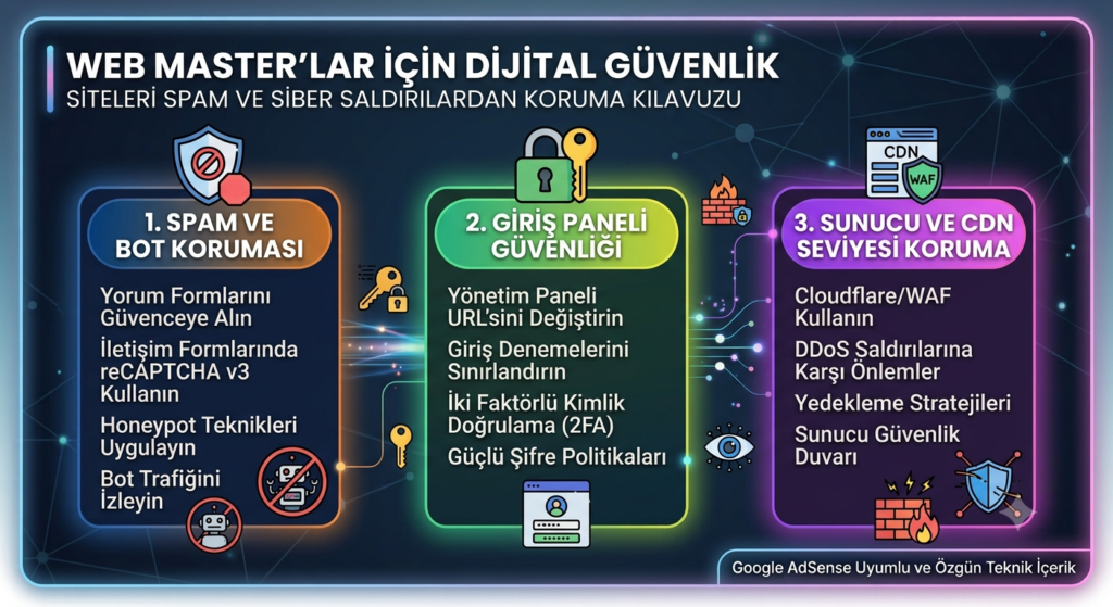 Web Master’lar İçin Dijital Güvenlik: Siteleri Spam ve Siber Saldırılardan Koruma Kılavuzu